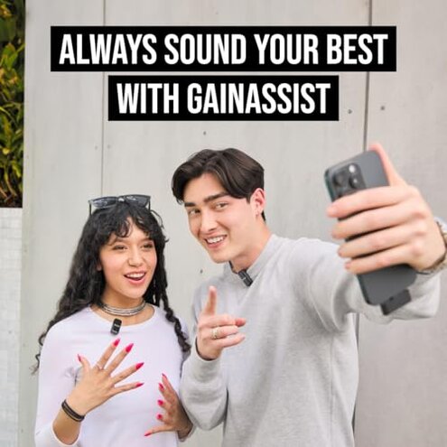 R&Oslash;DE Wireless Micro - Compact Wireless Microphone, Two Mics with Charge Case for Smartphone Content Creation - USB-C, Black