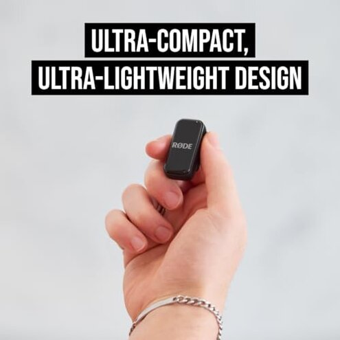 R&Oslash;DE Wireless Micro - Compact Wireless Microphone, Two Mics with Charge Case for Smartphone Content Creation - USB-C, Black