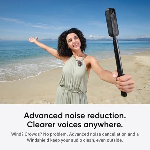 Insta360 Mic Air Transmitter, 7.9g Ultralight, Wireless Microphone, Noise Cancelling, Vlog, Streaming, Compatible X5/X4/X4 Air/Ace Pro 2/GO Ultra