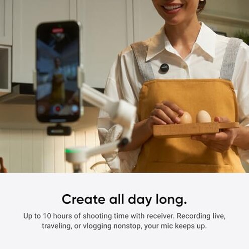 Insta360 Mic Air Transmitter, 7.9g Ultralight, Wireless Microphone, Noise Cancelling, Vlog, Streaming, Compatible X5/X4/X4 Air/Ace Pro 2/GO Ultra