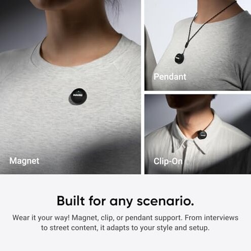 Insta360 Mic Air Transmitter, 7.9g Ultralight, Wireless Microphone, Noise Cancelling, Vlog, Streaming, Compatible X5/X4/X4 Air/Ace Pro 2/GO Ultra