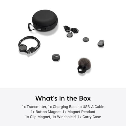 Insta360 Mic Air Transmitter, 7.9g Ultralight, Wireless Microphone, Noise Cancelling, Vlog, Streaming, Compatible X5/X4/X4 Air/Ace Pro 2/GO Ultra