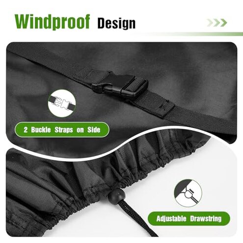 Loenel Waterproof Hammock Cover for 11-12FT Hammock Stand (151" L x 56" W x 37" H)