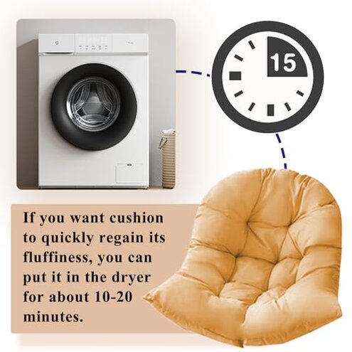 Samtiny Thickened Large Size 35.4"x47" Hammock Swing Chair Cushion, Ultra-Soft Hanging Egg Seat Pillow for Indoor Outdoor Garden Office and Patio