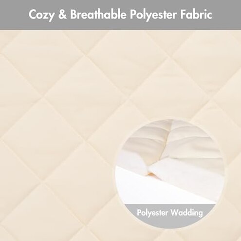 ANOW Double Hammock Pad and Hammock Pillow Set, Portable Polyester Hammock Pad, Cream