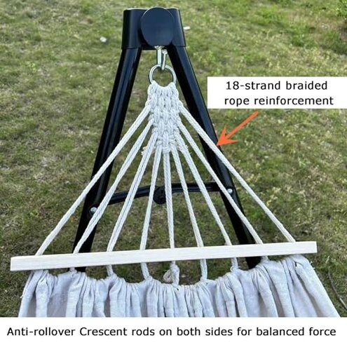 Hammock with Stand, Floor-Standing Swing Bed Base with Hanging Chair and Hammocks, Easy Assembly,for Travel Camping Picnic(Color 4)
