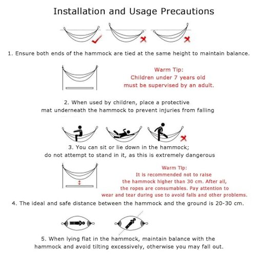 Hammock with Stand, Floor-Standing Swing Bed Base with Hanging Chair and Hammocks, Easy Assembly,for Travel Camping Picnic(Color 4)