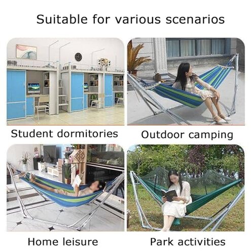 Hammock Stand, Swing Stand 3 Gears Adjustable,Easy Assembly Camping Tools, for Patio Travel Garden Picnic(Stand Only)