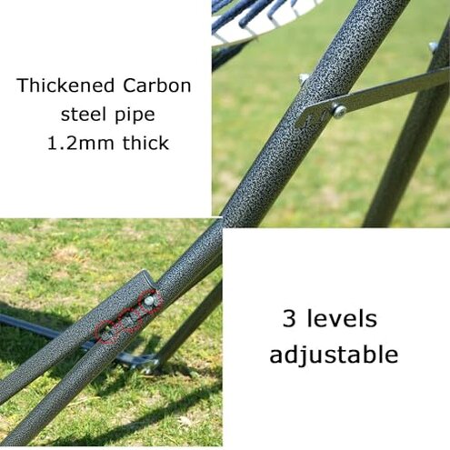 Hammock with Stand, Garden Swing Holder Rack,Strong Load-Bearing Capacity,for Patio Travel Picnic (with Hammock)(Blue)