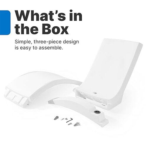 Step2 Vero Pool Lounger, Fade-Resistant, Waterproof Patio Furniture, Pool Lounge Chair for Sun Shelf, Use in Pools with Shelves Up to 9-Inches Deep or Outside Pool Deck, Weighted, White