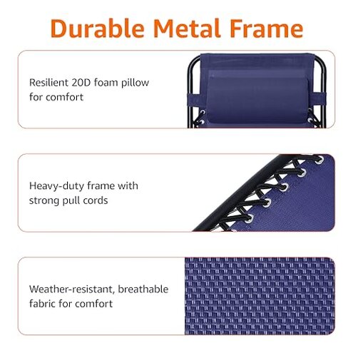 Amazon Basics Foldable Rocking Chair - Blue