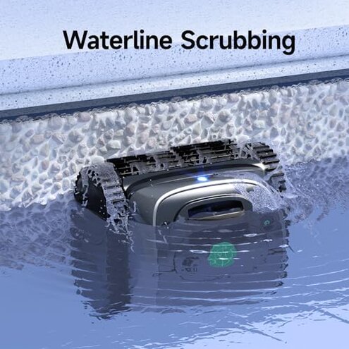 (2025 Upgrade) WYBOT Pool Vacuum for Inground Pools, 4-in-1 Cordless Robotic Pool Cleaner for Above Ground Pools, Triple-Motor up to 1,614 Sq.ft, Wall & Waterline Cleaning, WiFi & Bluetooth Connect