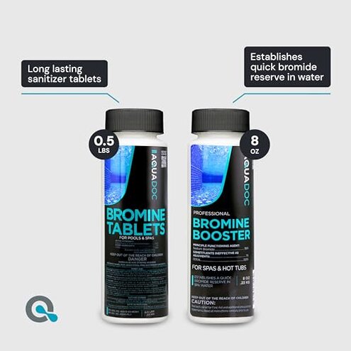 Aquadoc Bromine Hot Tub Starter Kit for Spas, Complete Spa Maintenance Kit with Bromine Tablets & Complete Hot Tub Chemicals Starter Kit (Bromine Hot Tub Starter Kit)