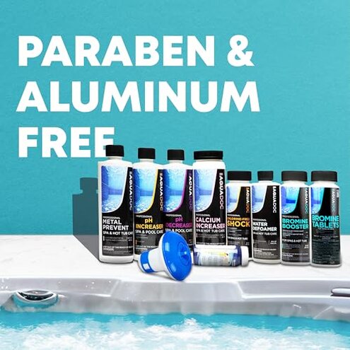 Aquadoc Bromine Hot Tub Starter Kit for Spas, Complete Spa Maintenance Kit with Bromine Tablets & Complete Hot Tub Chemicals Starter Kit (Bromine Hot Tub Starter Kit)