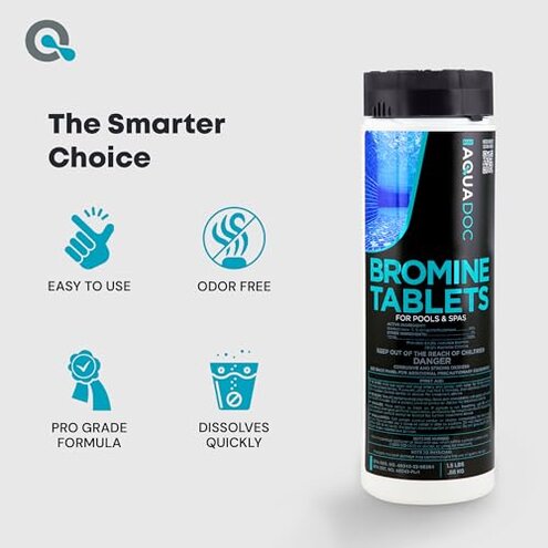 AquaDoc Bromine Tablets for Hot Tub & Spa - 1.5lbs Sanitizing Bromine Recommended for Hot Tubs