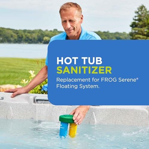 FROG Serene Replacement Mineral and Bromine Cartridge Kit for use with Hot Tub FROG Serene Floating Sanitizing System - Prefilled for Quick & Easy Hot Tub Maintenance - 4 Month Bundle