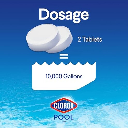 Clorox Pool&Spa XTRABLUE 3&rdquo; Chlorinating Tablets, Individually Wrapped, Kills Bacteria & Stops Algae (5 LB)