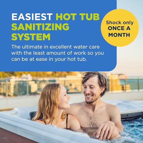 FROG @Ease Floating System for Hot Tubs - Quick & Easy Self-Regulating Hot Tub Sanitizer - Hot Tub Maintenance System with Sanitizing Minerals & SmartChlor Technology