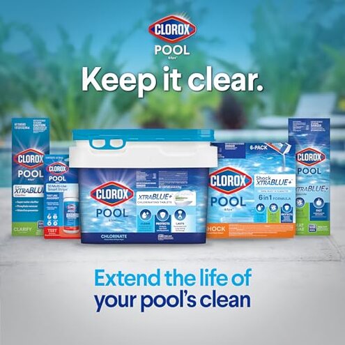 Clorox&reg; Pool&Spa&trade; Shock XTRABLUE&reg; Plus, Kills Bacteria & Algae in Swimming Pools, Swim-Ready in 15 Minutes, (12-Pack)