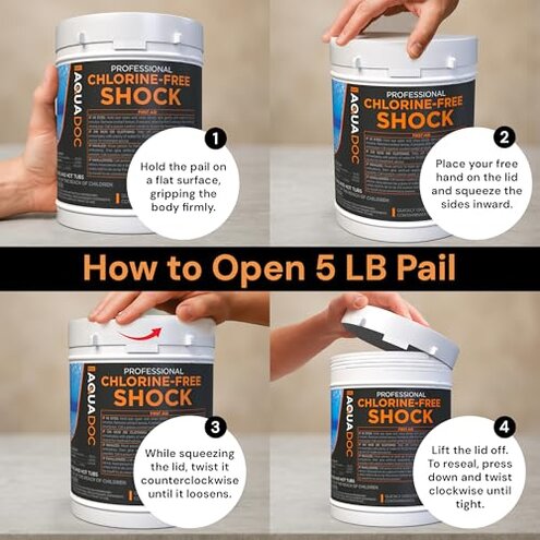 Aquadoc Non-Chlorine Spa Shock for Hot Tub - Chlorine Free Treatment & Enhanced Shock to Assist Bromine - Suitable Oxidizer - 5lbs