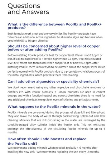 PoolRx Pool Unit #101066 6 Month Algaecide Treats 20k-30k gallons, Black