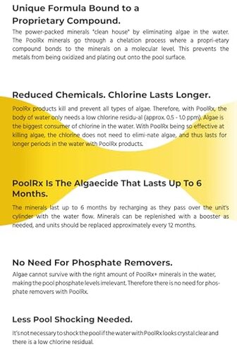 PoolRx Pool Unit #101001 6 Month Algaecide Blue Treats 7.5k-20k gallons, Single