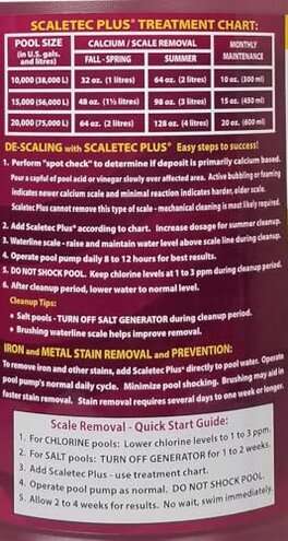 EasyCare 20064 Scaletec Plus Descaler and Stain Remover, 64 oz. Bottle