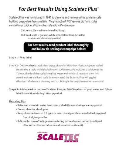 EasyCare 20064 Scaletec Plus Descaler and Stain Remover, 64 oz. Bottle