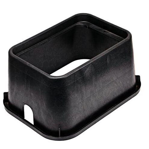 NDS 117BC* 15 in. X 22 in. Rectangular Jumbo Valve Box and Cover, 12 in. Height, Irrigation Control Valve Lettering, Black Box, Green Overlapping Cover, Black/Green