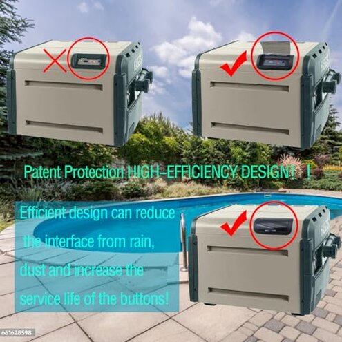 Upgraded FDXLBKP1930 Keypad and Bezel Assembly and IDXL2DB1930 Display Board Compatible with Hayward Universal H-Series Low NOX Pool Heater H150FDN H150FDP H200FDN H250FDN H300FDN H350FDN H400FDN