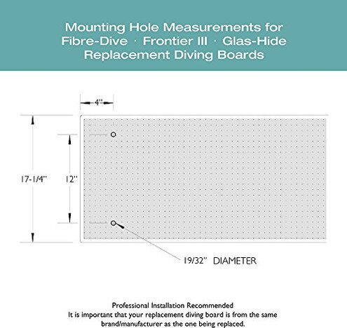 S.R. Smith 66-209-596S2 Frontier III Replacement Diving Board, 6-Feet, Radiant White