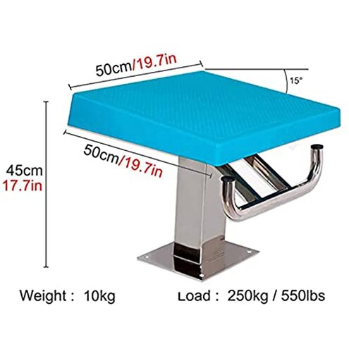 CHUNTIANMEI Diving Board Professional Heavy Duty Diving Board, Stainless Pool Jumping Platform, Anti Slip Rubber Surface, Competition Diving Board Deck, Diving Boards for Inground Pools