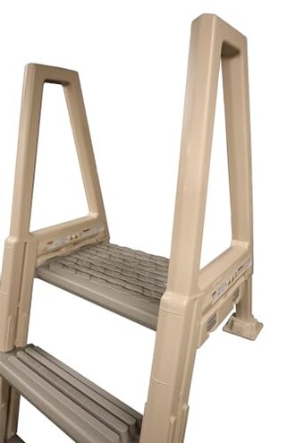 Confer Plastics 6000X Heavy Duty Above Ground in-Pool Swimming Ladder for Decks Adjustable from 42IN to 56IN HIGH