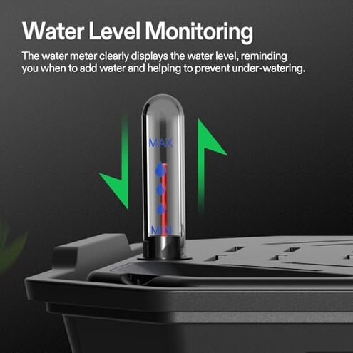 VIVOSUN 4-Pack FlexFeed Self-Watering Pots, Auto Irrigation Fabric Pot Base with Water Meter & Maintenance Window, for Use Indoors/Outdoors in Grow Tents, Greenhouses, Gardens