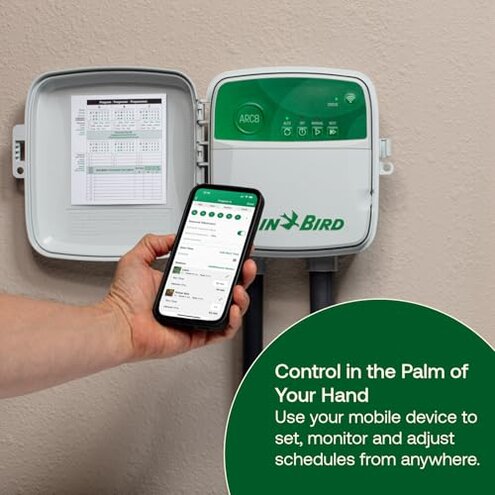Rain Bird ARC6 App-Based Indoor Smart Irrigation WiFi Timer/Controller, 6-Zone/Station, EPA WaterSense Certified, Compatible with Alexa