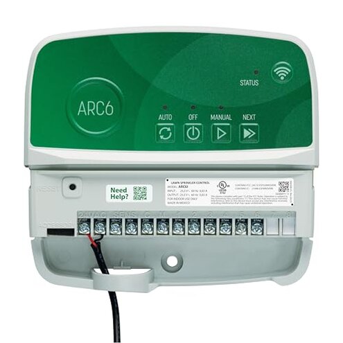 Rain Bird ARC6 App-Based Indoor Smart Irrigation WiFi Timer/Controller, 6-Zone/Station, EPA WaterSense Certified, Compatible with Alexa