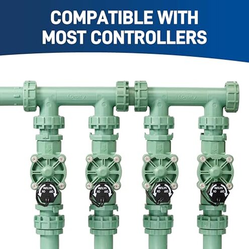 Orbit 57257 4-Valve Preassembled Sprinkler Manifold – Easy Install, Smart Controller Compatible, Works with PVC & Poly Pipe, Includes 4 in-Line Valves