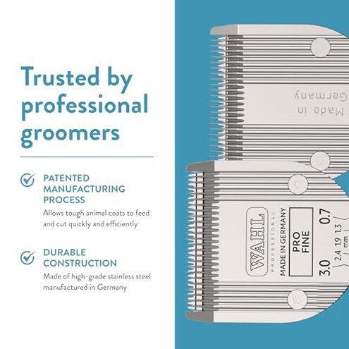 WAHL Professional Animal 5-in-1 Adjustable Blade Arco, Bravura, Chromado, Creativa, Figura, and Motion Pet, Dog, and Horse Clippers - Fine (2179-301)