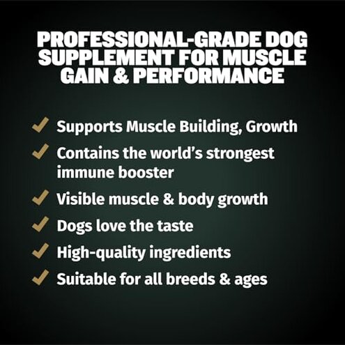 Bully Max 11-in-1 Muscle Gain Power Chews - High Protein Dog Supplement with Amino Acids - Healthy Treats for Puppy & Adult Dogs - Premium Muscle Builder for All Breeds - 75 Tasty Soft Dog Chews