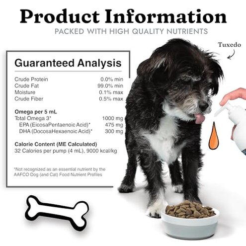 Fish Oil for Dogs - Healthy Skin & Coat, Salmon, Pollock, All Natural Supplement for Pets, Itching Scratching Allergy & Inflammation Defense, Omega 3 EPA DHA, Brain & Heart Health, 64 oz