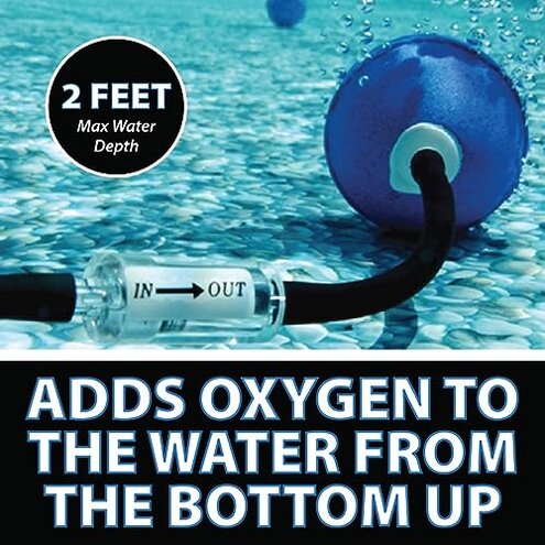 CrystalClear PondAir 2, Complete Aeration Kit, Whisper Quiet Water Garden Oxygenation Bubbler System Adds Oxygen to Koi & Fish Ponds, Outdoor Aerator Compressor Pump, Tubing & 2 Air Submersible Stone
