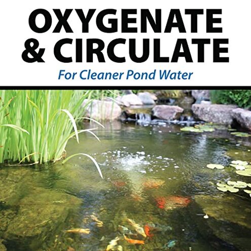 CrystalClear PondAir 2, Complete Aeration Kit, Whisper Quiet Water Garden Oxygenation Bubbler System Adds Oxygen to Koi & Fish Ponds, Outdoor Aerator Compressor Pump, Tubing & 2 Air Submersible Stone