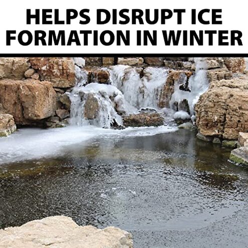 CrystalClear PondAir 2, Complete Aeration Kit, Whisper Quiet Water Garden Oxygenation Bubbler System Adds Oxygen to Koi & Fish Ponds, Outdoor Aerator Compressor Pump, Tubing & 2 Air Submersible Stone