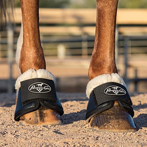 Professional's Choice All-Purpose Bell Boots for Horses | Sold in Pairs | XX-Large | Black | with Fleece