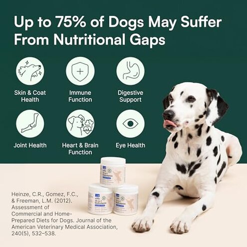 Wuffes 23-in-1 Dog Multivitamin Supplement for Hip & Joint, Skin & Coat and Immune System Support with Omega 3, Iron, Zinc, Vitamin C - Minerals & Vitamins for Senior Dogs and Puppies - 30 Soft Chews