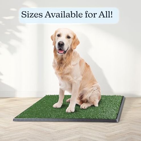 Artificial Grass Puppy Pee Pad for Dogs and Small Pets - 20x30 Inch, Reusable 3-Layer Turf Pads for Dogs with Tray - Indoor and Outdoor Fake Grass Potty Pet Supplies by PETMAKER