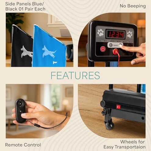 Lifepro PawRunner Dog Treadmill for Small & Medium Dogs, Pet Treadmill for Dogs up to 130lbs, Indoor Running Machine for Fitness, Compact & Durable Pacer Treadmill for Health and Exercise