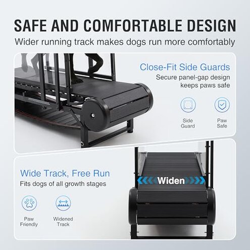 Dog Treadmill for Large/Medium Dogs, Adjustable Ramp Canine Running Slatmill Machine with Pedometer for Exercise & Healthy & Fit Pet Life, Used Indoor Home Up to 300LBS