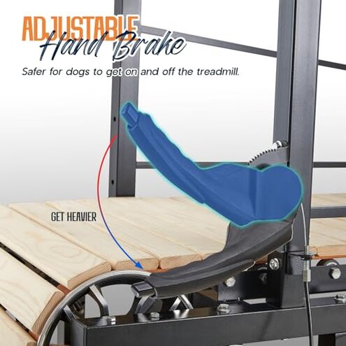 Albott Dog Treadmill for Large & Medium Dogs with Pace Adjustbable Brake and Roller Wheels, Enlarged Indoor Slatmill for Dogs to Keep Fit and Healthy, Up to 330 Lbs