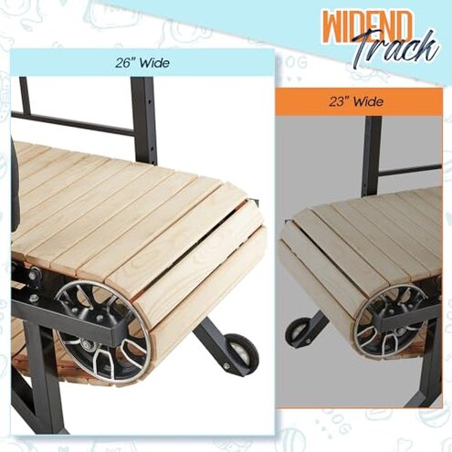 Albott Dog Treadmill for Large & Medium Dogs with Pace Adjustbable Brake and Roller Wheels, Enlarged Indoor Slatmill for Dogs to Keep Fit and Healthy, Up to 330 Lbs